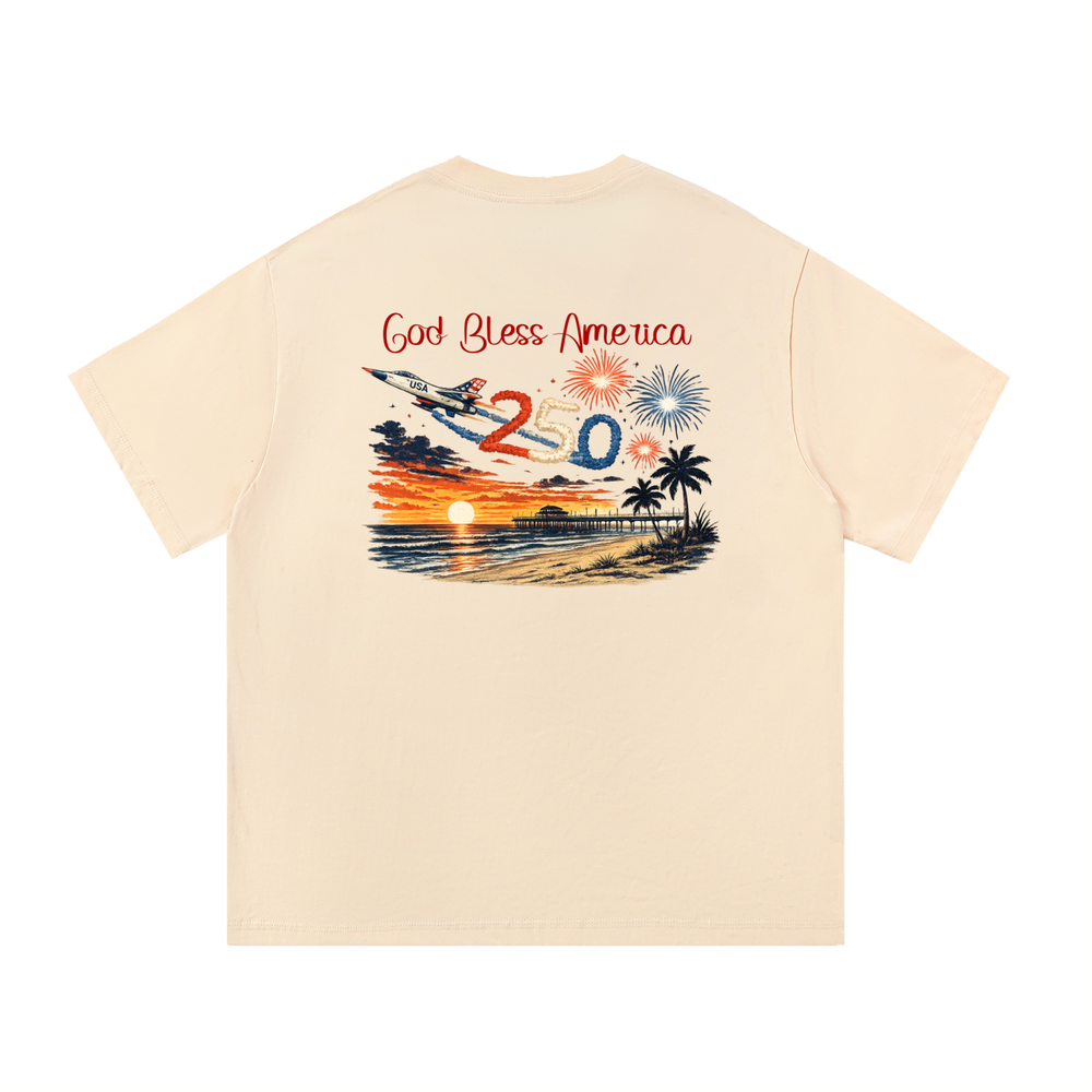 USA 250th Anniversary Heavyweight Tee - Cream